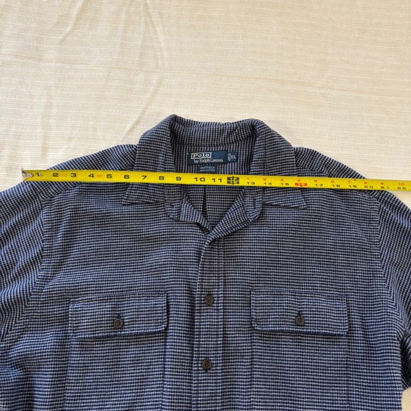 Polo Ralph Lauren Whitfield Shirt Mens XL Blue White Check Cotton Button Down - Picture 6 of 8